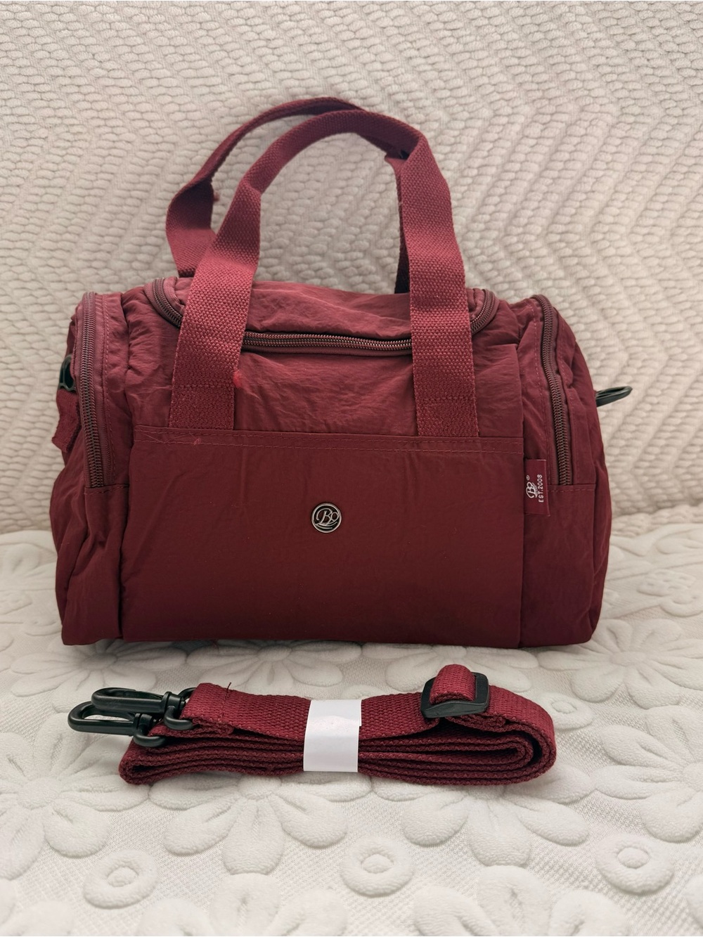Lightweight Water-Resistant Parachute Fabric Handbag & Crossbody Gym Bag